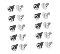 Homoyoyo 20Pcs Metal Cone Rivets Screw Studs for Leather Craft DIY Punk Style Black for Clothing Belts Bags Shoes Hats Unisex Accessories