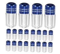 Homoyoyo 20pcs Mini Pill Sub Bottles with Secure Caps Clear Plastic Medicine Containers for Travel and Daily Use Multifunctional Storage for Pills Candy and Small Items