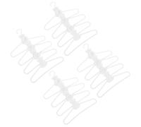 Homoyoyo 20pcs Miniature Doll Clothes Hangers for Dollhouse Sturdy Mini Hangers in White Compact for DIY Doll Wardrobe Accessories and Decorative Gifts