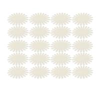 Homoyoyo 20Pcs Oval White Plastic Nail Art Display Wheel with 20 Natural Color False Nail Tips for Manicure Polish Sample Testing and Professional Home Use