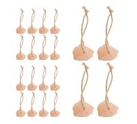 Homoyoyo 20pcs Pet Licking Salt Blocks Mineral Salt Lick Brick for Hamsters Rabbits Small Animals Natural Hanging Block Rope for Cage Stable Alpaca Chew Toys