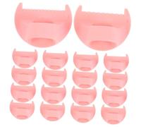 Homoyoyo 20pcs Pink Sewing Gauge Ruler Edge Stitch Lock Templates Needle Measuring Quilting Helper Tool for Precise Stitch Alignment and Finger Protection Essential for Quilters and Sewing