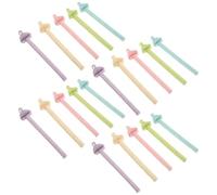 Homoyoyo 20pcs Plastic Bird Perch Parrot Standing Stick Clip Antislip Design for Cage Bird Perch Small Cockatiel Stand