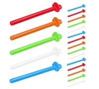 Homoyoyo 20pcs Plastic Bird Perch Stand with Claw Grinding Sticks, Multi-color Parrot Cage Perches for Parakeets and Finches, Universal Bird Foot Exercise and Chewing Accessory
