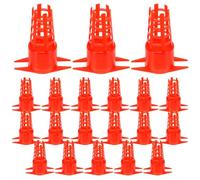 Homoyoyo 20pcs Plastic Queen-Bee Breeding Cages with Dual-Edge Pointed Cell Protectors and Incubation Bases Beekeeping Equipment for Beekeepers