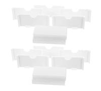 Homoyoyo 20pcs Plastic Wire Shelf Label Holders with Singlehole Design for Supermarket Retail Storage White Printable Price Tags for Merchandise Identification and Product Management