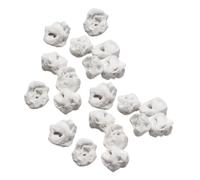 Homoyoyo 20Pcs Polished Pig Bone Beads for Jewelry Making Loose Spacer Beads for DIY Bracelets Necklaces Earrings Crafts Accessories