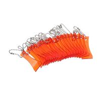 Homoyoyo 20pcs Red Plastic Lotto Ticket Scraper Tool with Keychain, Scoop-shaped Scratch off Card Scratcher for Lottery Tickets and Label Removal, Portable Game Accessories and Card