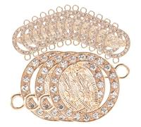 Homoyoyo 20pcs Religious Mary Charms Pendant for Jewelry Making DIY Sturdy Alloy Connection Pendants with Rhinestones for Necklace Bracelet Craft Women Charms Accessories