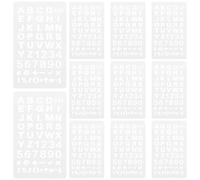 Homoyoyo 20PCS Reusable Plastic Letter Stencils Alphabet Numbers Punctuation Craft Templates for Journal Planner Scrapbook Fabric Painting DIY Art Projects