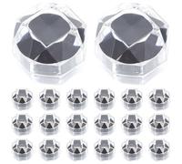 Homoyoyo 20pcs Ring Case Pe Material Sponge Padding Chic Beautiful Design Easy to Open and Close Protects Rings for Engagements and Valentine's Day