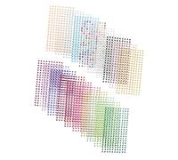Homoyoyo 20pcs Round Rhinestone Stickers Self Adhesive Flatback Acrylic Gems for DIY Crafts Face Crystals Decoration for Clothing Accessories Easy Application with Strong Adhesion