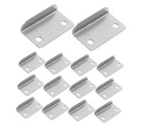 Homoyoyo 20pcs Shaped Metal Lock Strike Plates for Cabinet Cupboard Security Durable Right Angle Angled Lock Plates for Home Office Easy Installation Privacy Protection