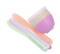 Homoyoyo 20Pcs Silicone Mask Mixing Bowls with Plastic Spatulas DIY Face Mask Prep Bowls for Home and Salon Use Cosmetic Beauty Tools for Facial Skincare Random Color Random Color