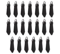 Homoyoyo 20pcs Sturdy Coffee Pu Leather Zipper Pull Replacement with Metal Fastener for Luggage Down Jackets, for DIY Clothing Projects and Zipper Repairs