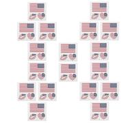 Homoyoyo 20pcs Temporary America Flag Stickers Easy Application and Comfortable Fit, Water Transfer Paper and Pet Film Material, for Patriotic Events and Independence Day 2026