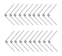Homoyoyo 20pcs Torsion Spring Stainless Steel 90 Degree, 1.2mm Wire Diameter, 7mm Outer Diameter, 42mm Length, Silver, for Small Mechanical Projects, Craftsmen and Mechanics