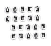 Homoyoyo 20pcs Trash Sticker Round Adhesive Recycling Labels for Garbage Cans Weatherproof Decals for Home Office Hotels Schools Indoor Outdoor Use