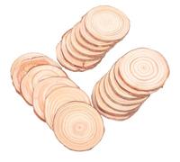 Homoyoyo 20pcs Unfinished Natural Wood Circles with Bark Rustic Wooden Discs for DIY Crafts Wedding Centerpieces and Home Decoration