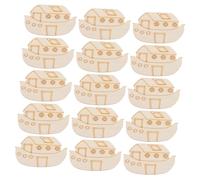 Homoyoyo 20pcs Unfinished Wooden Boat Cutouts with Ropes Natural Smooth Sailboat Shape DIY Wooden Tags for Nautical Crafts Hanging Ornaments Card Making Ocean Theme Decorations
