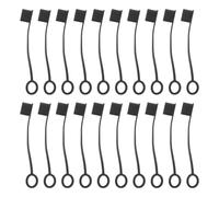 Homoyoyo 20pcs USB C Protective Caps Black Silicone Anti Dust Cover with Hanging Loop, Water-resistant and Scratch Prevention for Type C Port Cable Ends, for Outdoor Use and Travel
