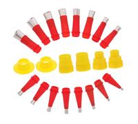 Homoyoyo 22pcs Stainless Steel Caulking Nozzle Kit with Removable Base Precision Sealant Applicator for Smooth Finishing Use Caulk Tools for Glass and Construction Projects