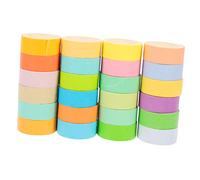 Homoyoyo 24 Rolls Solid Color Washi Tape Decorative Adhesive Tapes for Scrapbooking Crafting DIY Projects and Personal Journals Easy to Tear No Residue for and Home Decor