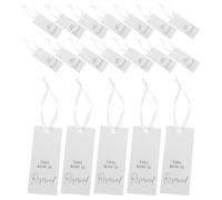 Homoyoyo 24 Sets Ivory Reserved Seating Tags with Satin Ribbon for Wedding Church Reception Party Restaurant Elegant Hanging Chair Signs for Pew Decorations and Event Seating