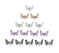 Homoyoyo 24pcs Butterfly Hair Claw Clips for Mini Non Slip Claw Hair Clips with Rounded Edges for Daily Use Morning Routine Cooking and Beauty Practical Gifts
