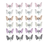 Homoyoyo 24pcs Butterfly Hair Claw Clips Non Slip Mini Hair Accessories for Women Styling Clips for Daily Hairdos and Gifts