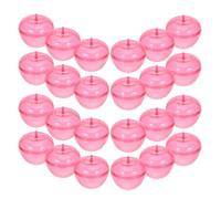 Homoyoyo 24pcs Christmas Apple Storage Jar Festive Holiday Treat Boxes Plastic Apple Container for Candy Party Favors and Home Decor