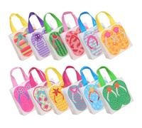 Homoyoyo 24pcs Non Woven Tote Bags with Flamingo Watermelon Design for Hawaiian Parties Beach Events and Birthdays Stylish Summer Goodies Bags for Gatherings