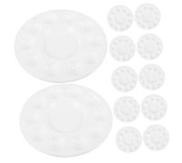 Homoyoyo 24pcs Palette Plastic Paint Tray Paint Saver Container White