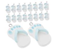Homoyoyo 24pcs Resin Sandal Charms: Cartoon Sandals Keychain Portable Slipper Bag Pendant Resin Key Chain Charms For Purse Keychains Making Accessories