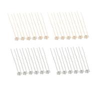 Homoyoyo 24pcs Retro Shiny Pearl Hairpins Set Rhinestone Hair Sticks for Weddings Dances and Special Occasions Unique Bridal Hair Accessories Silver Rose Gold