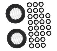 Homoyoyo 24pcs Rubber Hose Gaskets with Built Metal Filter Screen Plumbing Washers for Shower Hoses and Faucets Fine Debris Filtration Leak-resistant Coupling Seals for Water Systems
