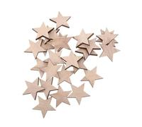 Homoyoyo 25 Pcs Natural Wood Grain Small Wooden Stars Ornaments for DIY Christmas Crafts Rustic Handmade Craft Decorations for Holiday Spirit and Festive Home