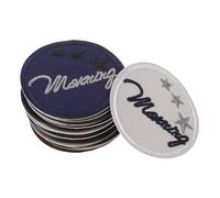 Homoyoyo 25Pcs Embroidered Iron Patches with Heat Adhesive Backing Stylish English DIY Appliques for Clothing Repair Jeans Hats Jackets Shoes Durable Easy to Iron Sew