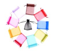 Homoyoyo 25pcs Gauze Drawstring Bags for Candy Storage Makeup Goody Pouches Jewelry Holding Bag for Make up Pouch and Wrapping Cosmetics