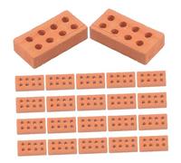 Homoyoyo 25Pcs Miniature Building Bricks for DIY House Models Table Decor Fun Parent Interaction Realistic Simulation Bricks for Creative Layouts