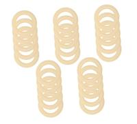 Homoyoyo 25Pcs Natural Wood Rings for Crafts Smooth Unfinished Wooden Rings for DIY Jewelry Making Macrame Earrings Pendants Home Decor Craft Supplies