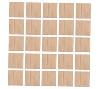 Homoyoyo 25Pcs Unfinished Square Bamboo Pieces Smooth DIY Craft Blanks for Painting and Staining Natural Bamboo Material for Adults Handmade Bookmarks Wedding Tags Birthday Decorations