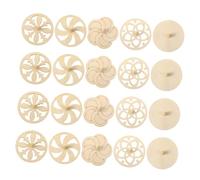 Homoyoyo 25Pcs Wooden Gyro DIY Painting Unfinished Tops for Creative Craft Hand Eye Coordination Educational Gift Natural Wood Material