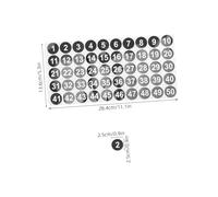 Homoyoyo 25Sheet Small Round Number Stickers with Strong Adhesive Clear Consecutive Labels for Inventory Storage and Classification Number Decals for Office Warehouse and Outdoor Use