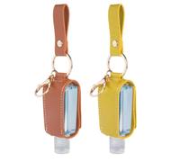 Homoyoyo 2pcs 30ml Hand Washing Gel Travel Bottles with Key Chain Portable Bottle Covers for Refillable Holder Random Color