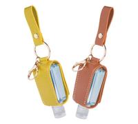 Homoyoyo 2pcs 30ml Refillable Travel Bottles with Water-resistant Silicone Covers, Portable Mini Liquid Containers for Hand Washing and Toiletries Holder Random Color