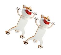 Homoyoyo 2Pcs 3D Shiba Inu Dog Bookmarks Cute Cartoon Animal Pet Souvenir Bookmarks for Students Teachers for School and Office Use