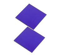 Homoyoyo 2pcs 5x5cm Cobalt Glass Plates for Chemistry Experiments, Replacement Flame Reaction Filter Sheets for School Lab Science Supplies and Experimental Equipment