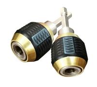 Homoyoyo 2pcs 60mm Socket Drill Adapter Hex Shank Fast Change Impact Driver Accessories with 1/4-inch Hex Keyless Chuck Compatible for Power Drills and Screwdrivers