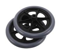 Homoyoyo 2pcs 8-inch Wheelchair Front Swivel Wheels Replacement, Grey Plastic Bearing Casters, Smooth Rolling Spare Small Wheel for Wheelchairs and Mobility Aids